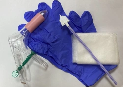 Gynaecological kit for cervical and vaginal sampling disposable sterile "Femina®" with M mirror and cystic specimen.
