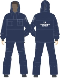Men's suit (jacket, trousers) for protection against harmful biological factors for employees of departmental security of PJSC T