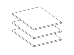 YC2 Shelves to 1 drawer of the "Flash" bedroom furniture set
