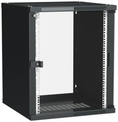 LWE5-15U66-GF ITK Cabinet LINEA WE 15U 600x600mm glass door black