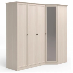 "Camilla" FU5-01.T8L, Corner cupboard (3 doors + corner with mirror) from the set of modular furniture "Camilla".