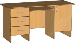 Teacher's two-desk STOU2t with drawers and door