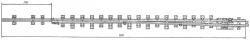 Straight frame rail of P65 type with curved shank of the project 2450.01.010-01