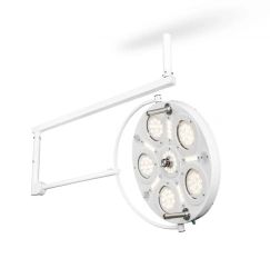 Surgical medical LED single-dome luminaire with ceiling mounting (ceiling 6-module with 5 radials) FotonFLY 5M