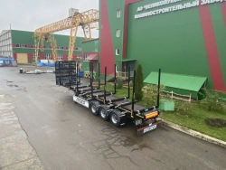 Three-axle semitrailer sorting truck model PL-24 of PL-24L modification with axle unit BPW HSFALM 9010-15 V36 61.68.361.147QS, w