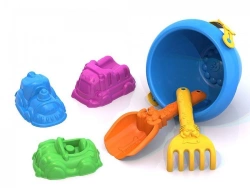 Sand set ?112 (3 moulds "Cars", rake, scoop, bucket)