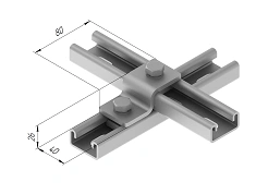 Plate Z-shaped 2 holes SMA 633, with overall dimensions from 40x26x80 mm, metal thickness 5,0 mm, stainless steel ma