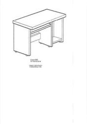 E30 Computer desk from the furniture set for office "Strategy", available in 2 textures: N.Milano and Grey