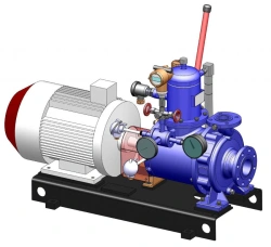 Centrifugal cantilever pump with flow range from 0.5 to 1000 m3/h, head from 8 to 250 metres