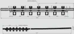 Cross rail with counter rail of P65 type (project MSZ.8377.04.000/-01/-02/-03)
