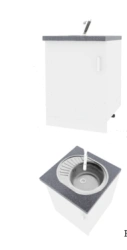 Floor standing kitchen cabinet with sink KTNM, marking "MS FURNITURE"