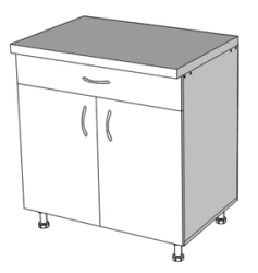 Serving table Type 1 (with shelves and drawers)