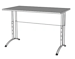 Desk 2-seater (pupil's table) (adjustable/non-adjustable)