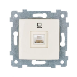 "MARIA" Low-voltage PC flush-mounted socket mechanism RK1-455, colour "ivory"