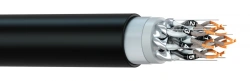 Installation cable with low smoke and gas emission, with common copper shield, with water blocking element, with steel band armo