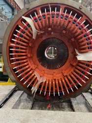 Turbogenerator of TVV-350-2U3 type for Kostromskaya GRES, unit No. 3.