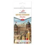 Coloured art pencils "VISTA-ARTISTA" Studio VACPS-12 Coloured pencils set sharpened 8 x 12 colour.