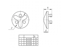 Components of patella, size/diameter: 1/30 mm, #20.15.030