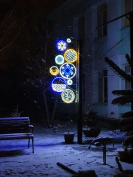 LED console (LED panel) "Carnation in frost" - decorative street lamp on brackets (modifications 220V, 24V,12V),