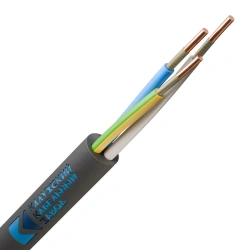 Fire-resistant cables, not spreading combustion in group laying, with reduced smoke and gas emission and low toxicity.