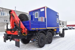 Special shift truck with CMU produced by INMAN JSC on URAL 43206-1151-61, 43206-1151-71 chassis. GIRD brand. Type 584