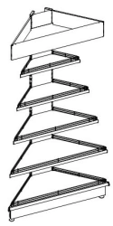 Rack of the fourth type, one-sided, angular, internal ST4-UV