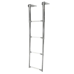 Ship's gangway telescopic folding, 4 white steps, Art. No. 040103WT