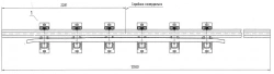 Cross rail with counter rail of the project 2843.14.000-01