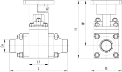 Ball shut-off valve ATEK.491284.063