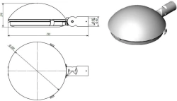 Luminaire Alkor DKU-01-AF-40W(d60)-ICL-NEMA