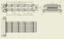Convection coil for tube furnaces and its elements