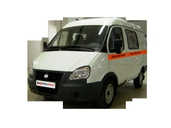 Cars for transportation of people type N1GSB, mod. N1SBAM on the basis of vehicle GAZ 27527 with petrol combustion engine