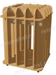 Floor towel rail on wheels for 16 places