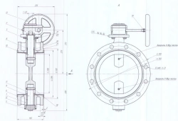 Reducing disc gate valve, flanged, cast iron DN 250 PN 1,0 MPa IUKL.494465.040