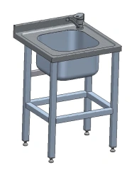 Table with sink open