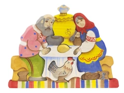 Wooden puzzle "Chicken Ryaba" 08021
