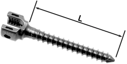 Monoaxial screw Ø6,0 mm, length 25 to 60 mm, pitch 5 mm, article no. 830.3XXX
