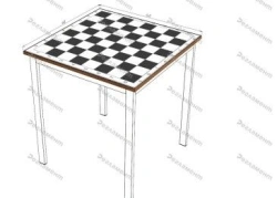 Table with protective-decorative coating 600-2500x400-1200x650-950mm(WxHxH)