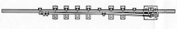 1/7 type P65 frame rail with spindle (project LPTP.668341.103-06/-07)