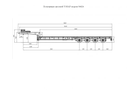 Semitrailer of cargo model Tonar 94424 with axles manufactured by TONAR of models: 1130