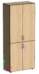 Wide closed cupboard for documents (4 doors)