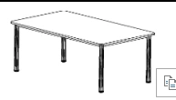 Stock processing table 1800x1000x800H mm