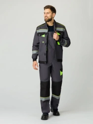 Suit Howard-2 p/w, t.grey/black/lemon , art. 87468195