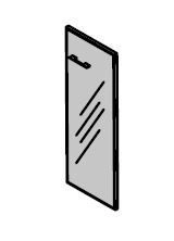 Medium glass door. Set of furniture "Kvins" / "Kvins Slim"