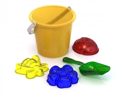 Sand Set #142 SPOTLIGHT (bucket, scoop, 3 moulds "Ladybug, Bee, Flower")
