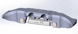 Single-hull scraper for two chains, scraper length: 672, chain size: 30x108, centre distance: 115