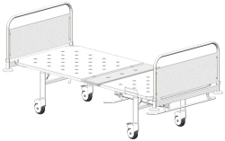 KF2-01-"MSC" (MSC-4102D) - Functional bed, on wheels, metal backrests with a decorative insert made of light fibreboard, bed - s