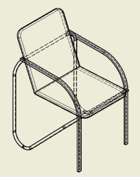 Office chair, mainly with wooden frame TV-ASDK-2.14.01