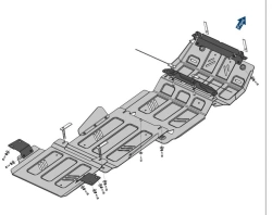 Set of metal guards for Mitsubishi L200