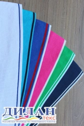 Knitted fabric for collars (50 % cotton, 50 % polyester) stretchy